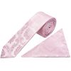 Light Dusty Pink Paisley Boys Skinny Tie and Pocket Square Set