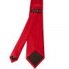 Plain Scarlet Red Satin Classic Men's Tie and Pocket Square Set