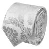 Silver Paisley Skinny Men's Tie and Pocket Square Set
