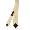 Plain Champagne Textured Silk Skinny Men's Tie and Pocket Square Set