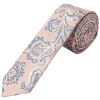 Pink and Blue Paisley Skinny Men's Tie