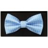 Handmade Light Blue And White Polka Dot Mens Bow Tie