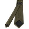 Plain Leaf Green Satin Classic Men's Tie and Pocket Square Set