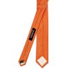 Orange Silk Twill Skinny Mens Tie
