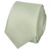 Plain Light Sage Green Silk Skinny Boys Tie and Pocket Square Set