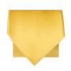 Plain Yellow Gold Satin Classic Men's Tie and Pocket Square Set
