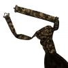 Black with Gold Floral Men's Cravat Tie