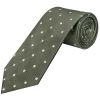 Olive Large White Spot Classic Men's Tie and Pocket Square Set