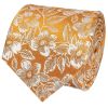 Mens Gold Floral Silk Classic Tie
