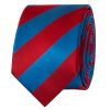 Red and Blue Striped Skinny Men's Tie