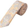 Peach and Blue Paisley Skinny Men's Tie