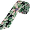 Navy and White Flower Skinny Men's Tie
