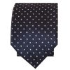 Navy Blue and White Polka Dot Skinny Boy's Tie