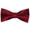Pre Tied Maroon Satin Boys Bow Tie Age 4-7