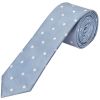 Dusty Blue Large White Spot Skinny Men's Tie and Pocket Square Set