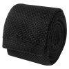 Black Knitted Skinny Men's Tie