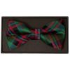 Green and Red Tartan Silk Mens Bow Tie
