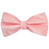 Pre Tied Plain Blush Rose Satin Boys Bow Tie Age 8-11