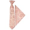 Pre Tied Rose Gold Paisley Boys Tie and Pocket Square Set Age 4-7