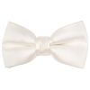 Pre Tied White Satin Boys Bow Tie Age 4-7