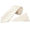 Ivory Paisley Classic Men's Tie and Pocket Square Set