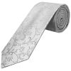 Silver Floral Classic Men's Tie