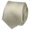 Plain Dusty Sage Boys Satin Skinny Tie