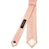 Plain Rose Quartz Silk Skinny Boys Tie and Pocket Square Set