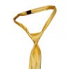 Pre Tied Plain Gold Satin Boys Tie Age 4-7