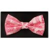 Light Coral Paisley Handmade Mens Bow Tie