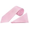 Pink and White Polka Dot Classic Men's Tie Pocket Square Set