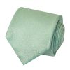 Plain Green Textured Silk Classic Men's Tie