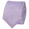 Plain Purple Textured Silk Skinny Men's Tie
