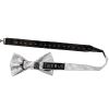Silver Paisley Handmade Mens Bow Tie