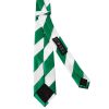 Green and White Striped Skinny Boys Tie