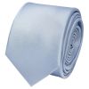 Plain Dusty Blue Satin Skinny Men's Tie
