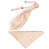 Light Peach Paisley Men's Cravat Tie and Pocket Square Set