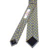 Yellow with Blue Geo Silk Skinny Men's Tie