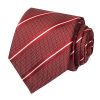 Burgundy Fine Stripe Classic Men's Silk Tie