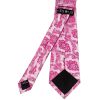 Fuchsia Paisley Classic Men's Tie and Pocket Square Set