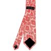 Coral Pink Paisley Classic Men's Tie and Pocket Square Set