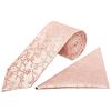 Rose Quartz Floral Classic Men's Tie and Pocket Square Set