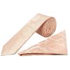 Light Peach Paisley Skinny Boys Tie and Pocket Square Set