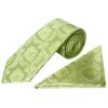 Sage Green Paisley Classic Men's Tie and Pocket Square Set