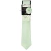 Classic Green Mens Tie with Pocket Square and Lapel Pin Set