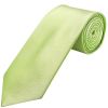 Plain Avocado Satin Classic Men's Tie and Pocket Square Set