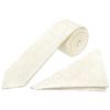Ivory Paisley Skinny Men's Tie and Pocket Square Set