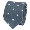 Navy Large White Spot Skinny Men's Tie
