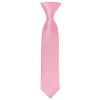 Pre Tied Blush Pink Twill Silk Boys Tie Age 4-7