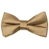Pre Tied Iced Coffee Satin Boys Bow Tie Age 8-11